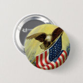  patriottisme, patriottische Eagle American Flag Ronde Button 5,7 Cm (Voorkant /achterkant)