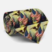  patriottisme, patriottische Eagle American Flag Stropdas (Opgerold)