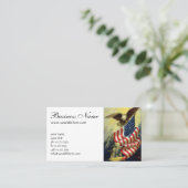  patriottisme, patriottische Eagle American Flag Visitekaartje (Staand voorkant)