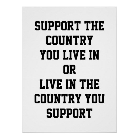 patriottisme perfect poster (Voorkant)