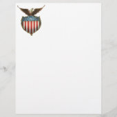 patriottisme, Proud Eagle over Amerikaanse vlag (Voorkant)