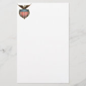  patriottisme, Proud Eagle over Amerikaanse vlag Briefpapier (Voorkant)