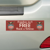 patriottisme, Proud Eagle over Amerikaanse vlag Bumpersticker (Op auto)