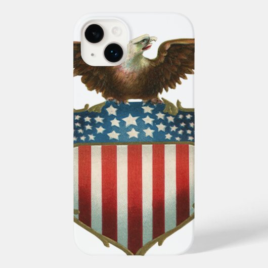 patriottisme, Proud Eagle over Amerikaanse vlag Case-Mate iPhone Case (Achterkant)