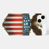 patriottisme, Proud Eagle over Amerikaanse vlag Case-Mate iPhone Case (Achterkant (horizontaal))