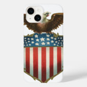 patriottisme, Proud Eagle over Amerikaanse vlag Case-Mate iPhone Case (Achterkant)
