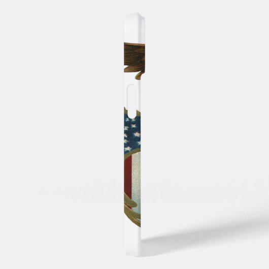  patriottisme, Proud Eagle over Amerikaanse vlag Case-Mate iPhone Case (Achterkant / Rechts)