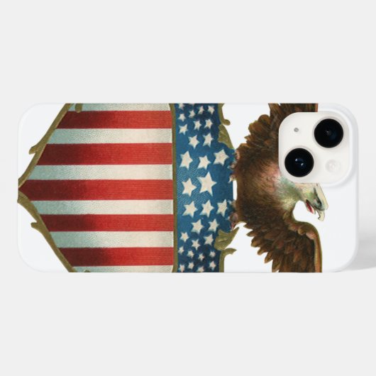 patriottisme, Proud Eagle over Amerikaanse vlag Case-Mate iPhone Case (Achterkant (horizontaal))