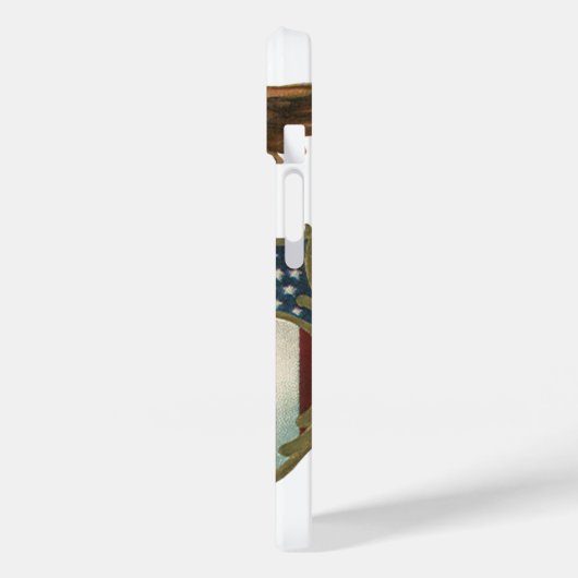  patriottisme, Proud Eagle over Amerikaanse vlag Case-Mate iPhone Case (Achterkant / Links)