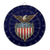 patriottisme, Proud Eagle over Amerikaanse vlag Dartbord (Voorkant)