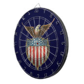 patriottisme, Proud Eagle over Amerikaanse vlag Dartbord (Voorkant Rechts)