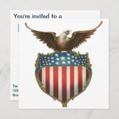  patriottisme, Proud Eagle over Amerikaanse vlag Kaart (Voorkant / Achterkant)