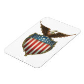 patriottisme, Proud Eagle over Amerikaanse vlag Magneet (Linkerzijde)
