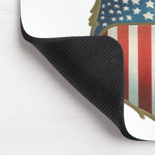 patriottisme, Proud Eagle over Amerikaanse vlag Muismat (Hoek)