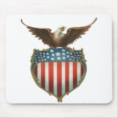 patriottisme, Proud Eagle over Amerikaanse vlag Muismat (Voorkant)