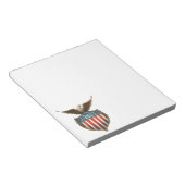  patriottisme, Proud Eagle over Amerikaanse vlag Notitieblok (Schuin)