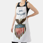  patriottisme, Proud Eagle over Amerikaanse vlag Schort (Insitu)