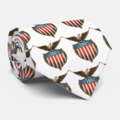 patriottisme, Proud Eagle over Amerikaanse vlag Stropdas (Opgerold)