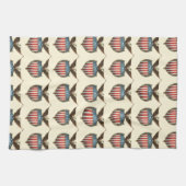  patriottisme, Proud Eagle over Amerikaanse vlag Theedoek (Horizontaal)