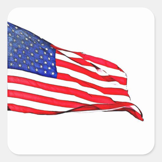 Patriottisme Vierkante Sticker (Voorkant)