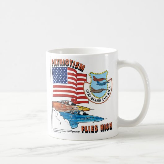 Patriottisme vliegen hoog koffiemok (Rechts)