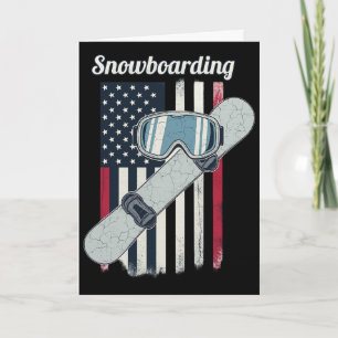 Patriottistisch snowboarden USA-vlag & snowboardsp Kaart