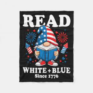 Patriottistische Kabouter Leest Vuurwerk Leest Wit Fleece Deken