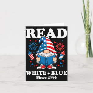 Patriottistische Kabouter Leest Vuurwerk Leest Wit Kaart