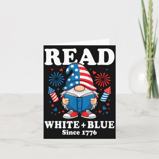 Patriottistische Kabouter Leest Vuurwerk Leest Wit Kaart (Voorkant)