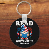 Patriottistische Kabouter Leest Vuurwerk Leest Wit Sleutelhanger (Voorkant)