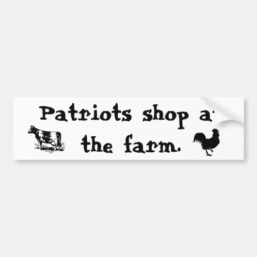 Patriotwinkel op het boerderij - Bumpersticker (Voorkant)