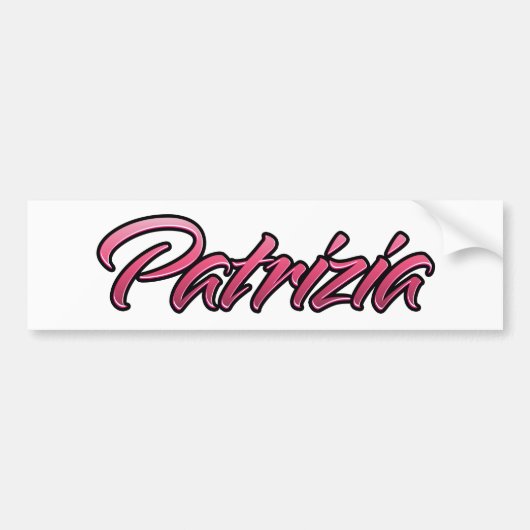 Patrizia-roze Aufkleber-Sticker Bumpersticker (Voorkant)