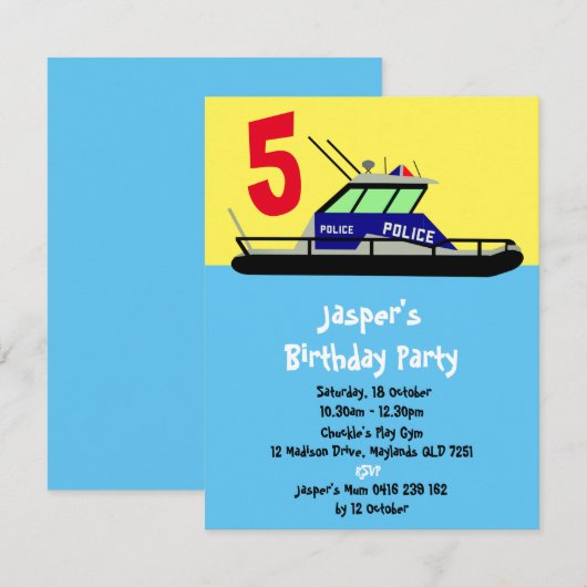 Patrol Boat Kaart (Voorkant / Achterkant)