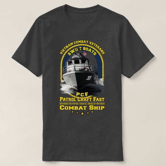 Patrol Craft Snelle PCF Swift Boten Vietnam Vetera T-shirt (Design voorkant)