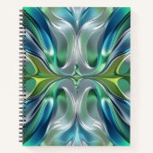 Patrón abstracto de ondas de Agua Notitieboek (Voorkant)