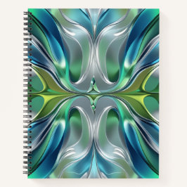 Patrón abstracto de ondas de Agua Notitieboek