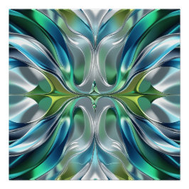 Patrón abstracto de ondas de Agua Perfect Poster