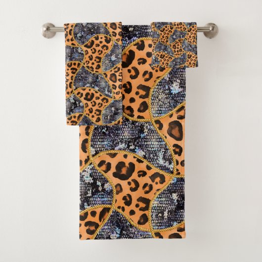 Patrón animal print con leopardo bad handdoek (Insitu)
