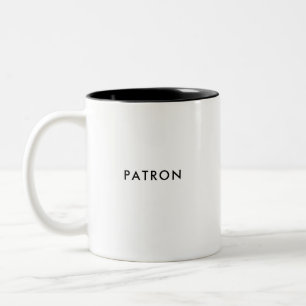 Patron Baas Op maat gemaakte Franse koffiemok Tweekleurige Koffiemok