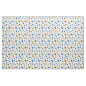 Patrón boho  pintado a mano amarillo y azul stof (Yard (91,4 cm))