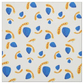 Patrón boho  pintado a mano amarillo y azul stof (Swatch)