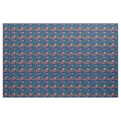 Patrón boho pintado a mano azul navy stof (Yard (91,4 cm))