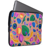Patrón boho pintado a mano terracota laptop sleeve (Voorkant Rechts)