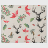 Patrón botánico de Navidad Cadeaupapier (Vlak)