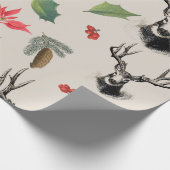 Patrón botánico de Navidad Cadeaupapier (Hoek)