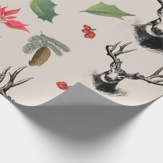 Patrón botánico de Navidad Cadeaupapier (Hoek)