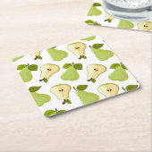 Patrón combinado de peras abiertas y enteras kartonnen onderzetters (Schuin)