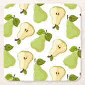 Patrón combinado de peras abiertas y enteras kartonnen onderzetters (Voorkant)