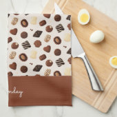 Patrón de caramelos de chocolate theedoek (Quarter Fold)