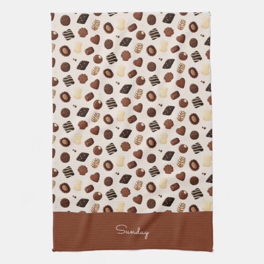 Patrón de caramelos de chocolate theedoek (Verticaal)